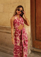 Tie-dye Full-length Dress - WomanLikeU